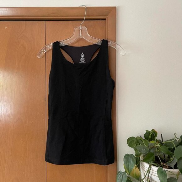 black Senita Athletics compression activewear tank - Picture 1 of 3